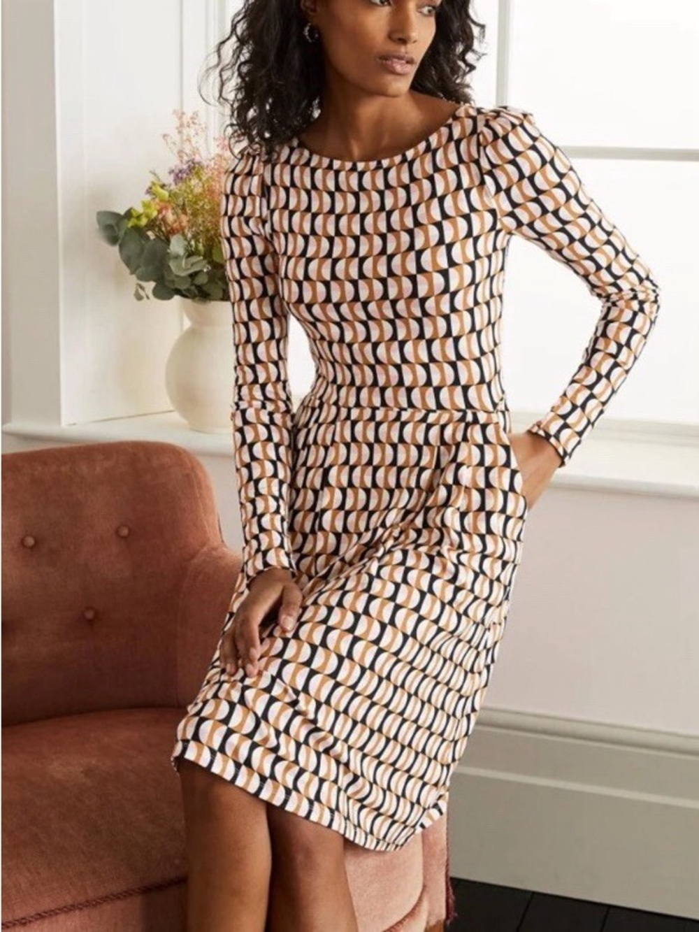 Boden Francesca Dress Dream Cloud